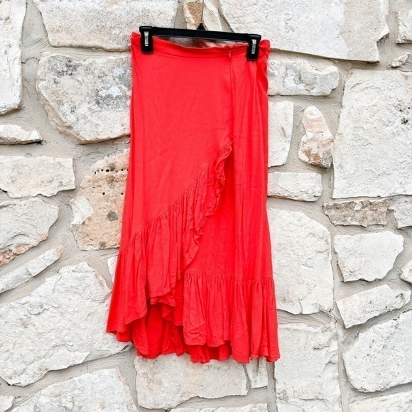 H&M orange skirt size us 8 - Picture 2 of 5